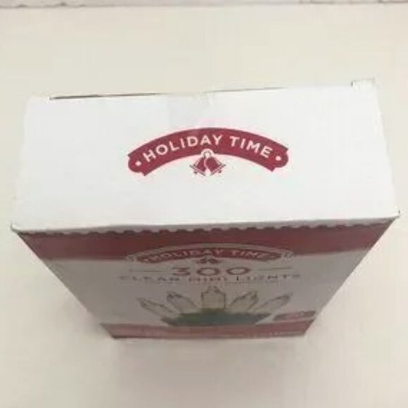 Holiday Time Clear 300 Mini Clear Lights Green Wire and 62.5 ft New in Box - Picture 8 of 9